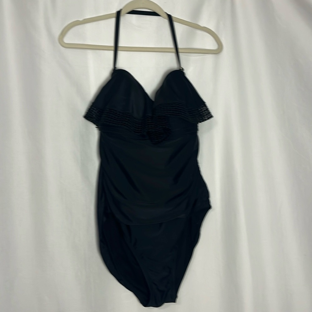 Kona Sol EUC black one piece swimsuit with built in cups
